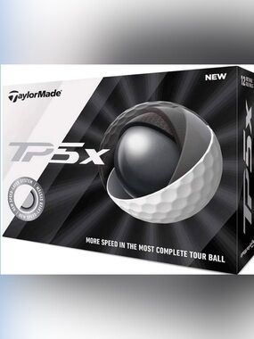 TaylorMade TP5x Golf Ball Pack - White & Black Packaging